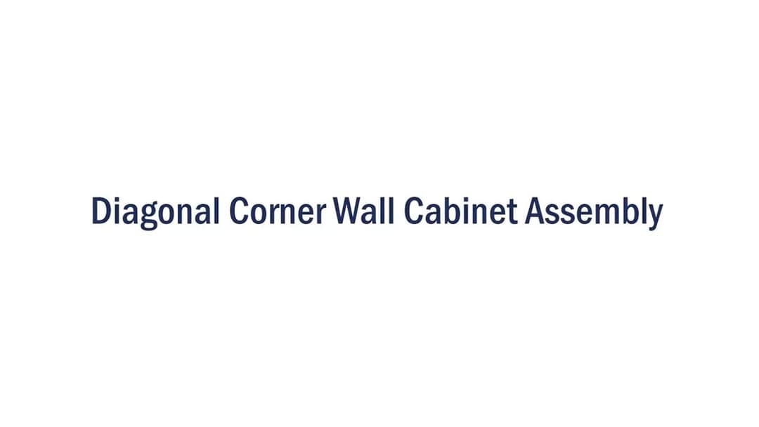Diagonal Corner Wall Cabinet Assembly